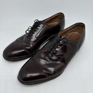 Johnson & Murphy Cap Toe Oxfords Optima Comfort Size 10 D Burgundy Dress Shoes